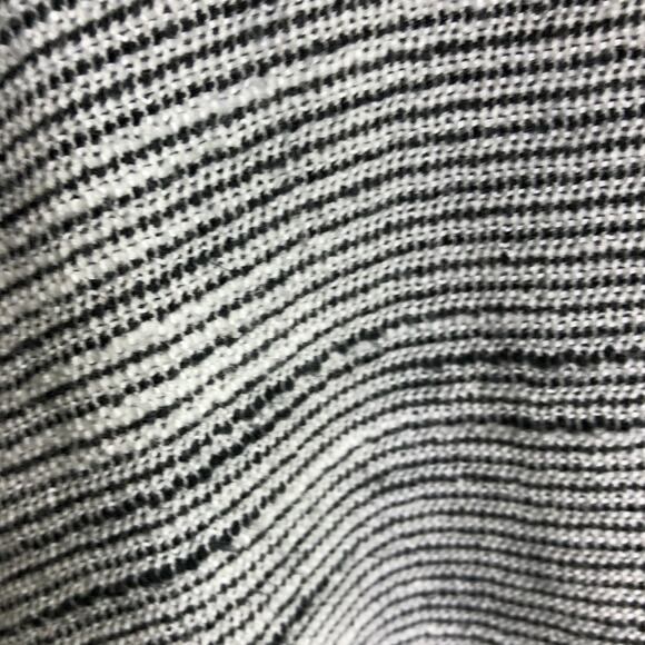 Tibi black white striped knit cotton linen blend tie back top size Large - Picture 8 of 15